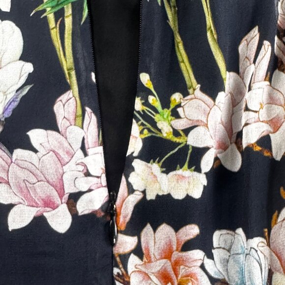 Slate & Willow Women's Maxi Dress Black Hudson Floral One-Shoulder Sz 4 - Picture 7 of 15